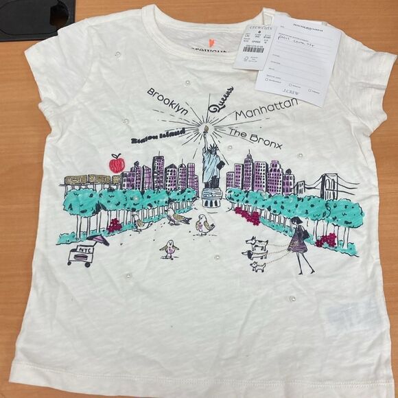 J.Crew Girl’s retro NYC graphic T-shirt with glitter - Picture 4 of 5